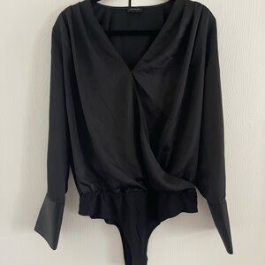 Ann Taylor Black blouse bodysuit